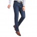 Elastic Straight Leg Casual Business Jeans Denim Pants for Men