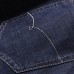 Elastic Straight Leg Casual Business Jeans Denim Pants for Men