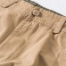 Men's Summer Leisure Loose Cotton Cargo Shorts Outdoor Big Pocket Solid Color Shorts