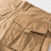 Men's Summer Leisure Loose Cotton Cargo Shorts Outdoor Big Pocket Solid Color Shorts