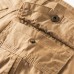 Men's Summer Leisure Loose Cotton Cargo Shorts Outdoor Big Pocket Solid Color Shorts