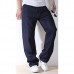 Plus Size 30-48 Loose Straight Leg Basic Long Jeans for Men