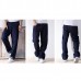 Plus Size 30-48 Loose Straight Leg Basic Long Jeans for Men