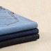 Plus Size 30-48 Loose Straight Leg Basic Long Jeans for Men