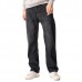 Casual Loose Straight Leg Basic Vintage Jeans for Men