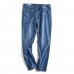 Casual Loose Straight Leg Basic Vintage Jeans for Men