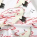 Chinese Wind Folk Cranes Embroidery Loose Cotton T-shirt Large Size Mens Round Neck Short Sleeve Tee