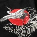 Chinese Wind Folk Cranes Embroidery Loose Cotton T-shirt Large Size Mens Round Neck Short Sleeve Tee