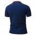 Classic Thread Color Short-sleeved Golf Shirt Men's Fashion Slim Fit Tops Tees