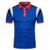 Men's Short Sleeve Lapel Golf Shirt Summer Matching Color Casual Tops Tees