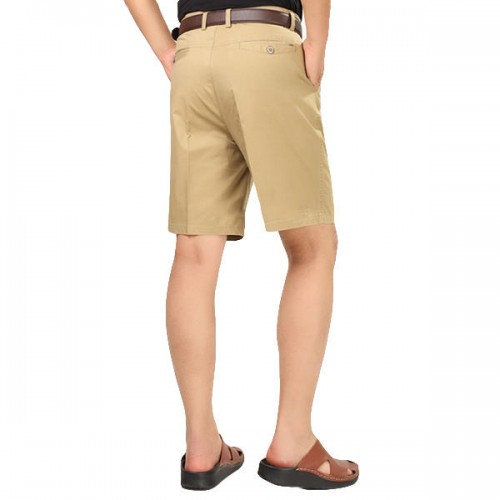 Summer Men's Casual Cotton Shorts Solid Color Thin Middle-aged Shorts Pants