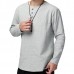 Mens Loose Long Sleeve Cotton Linen Tops Breathable Antibacterial Vintage T-Shirts