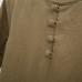 Mens Loose Long Sleeve Cotton Linen Tops Breathable Antibacterial Vintage T-Shirts