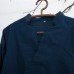 Chinese Style Mens Loose Cotton Linen Long Sleeve Tops Stand Collar T-Shirts