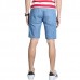 Mens Mid Rise Straight Legs Denim Shorts Big Pockets Summer Thin Jeans