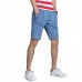 Mens Mid Rise Straight Legs Denim Shorts Big Pockets Summer Thin Jeans