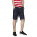 Mens Mid Rise Straight Legs Denim Shorts Big Pockets Summer Thin Jeans