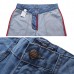 Mens Mid Rise Straight Legs Denim Shorts Big Pockets Summer Thin Jeans