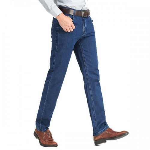 Summer Thin Straight Leg Long Denim Pants Casual Business Jeans for Men