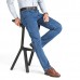 Summer Thin Straight Leg Long Denim Pants Casual Business Jeans for Men