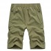 Mens Multi-Pocket Elastic Quick Drying Knee-Length Pants Thin Sports Outdoor Shorts