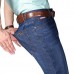 Mens Spring Summer High Rise Loose Business Cotton Blue Jeans