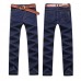 Mens Spring Summer High Rise Loose Straight leg Leisure Business Cotton Jeans