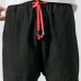 Men's Casual Loose Cotton Linen Knee Length Shorts Breathable Drawshring Baggy Shorts