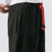 Men's Casual Loose Cotton Linen Knee Length Shorts Breathable Drawshring Baggy Shorts