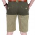 Mens Cotton Splicing Color Blocking Thin Loose Essential Casual Knee-Length Shorts