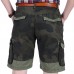 Men's Fashion Camouflage Slim Thin Shorts Summer Cotton Casual Knee-length Shorts