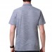 Men's Pure Mercerized Cotton Short-Sleeved Golf Shirt Summer Comfort Slim Fit Pocket Tops