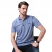 Men's Pure Mercerized Cotton Short-Sleeved Golf Shirt Summer Comfort Slim Fit Pocket Tops