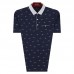 Men's Casual Lapel Stars Printed Golf Shirt Summer Loose Short Sleeved Middle Aged Tops Tees