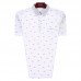 Men's Casual Lapel Stars Printed Golf Shirt Summer Loose Short Sleeved Middle Aged Tops Tees