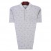 Men's Casual Lapel Stars Printed Golf Shirt Summer Loose Short Sleeved Middle Aged Tops Tees