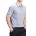 Mens Geometric Printing Wash and Wear Casual Golf Shirt Short Sleeve Loose Work Casual Tee Tops