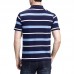 Summer Men's Comfort Cotton Golf Shirt Fashion Striped Turn-down Collar Short Sleeved Tops