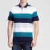 Summer Men's Fashion Stripe Design Comfort Cotton Golf Shirt Casual Short-sleeved Tops Tees