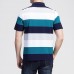 Summer Men's Fashion Stripe Design Comfort Cotton Golf Shirt Casual Short-sleeved Tops Tees