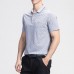 Mens Geometric Printing Loose Thin Comfy Golf Shirt Short Sleeve Work Casual Tee Tops