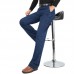 Spring Summer Thin Business Casual Straight Leg Elastic Long Jeans for Men