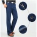 Spring Summer Thin Business Casual Straight Leg Elastic Long Jeans for Men