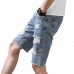 Fashion Holes Ripped Jeans Summer Slim Shredded Jeans for Men