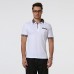 Mens Floral Stitching Slim-fit Golf Shirt Casual Business Breathable Short-sleeved Tops