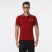 Mens Floral Stitching Slim-fit Golf Shirt Casual Business Breathable Short-sleeved Tops