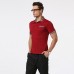 Mens Floral Stitching Slim-fit Golf Shirt Casual Business Breathable Short-sleeved Tops