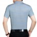 Middle-aged Mens Casual Printed Short-sleeved Golf Shirt Summer Cool Ice Lapel Collar Loose Tops