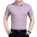 Middle-aged Mens Casual Printed Short-sleeved Golf Shirt Summer Cool Ice Lapel Collar Loose Tops