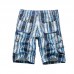 Men's Fashion Plaid Multi-pocket Shorts Summer Breathable Knee-Length Casual Shorts